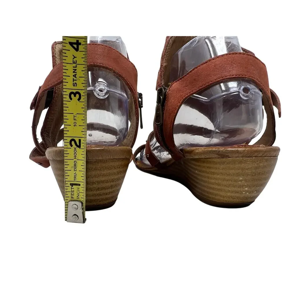 Miz Mooz Farley Genuine Leather Wedge Sandals in Blush EU 40